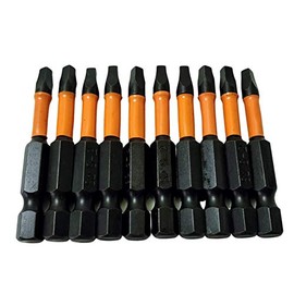 ORANGE TORNADO 10 Pack R2 2" Impact Rated Screw bits…