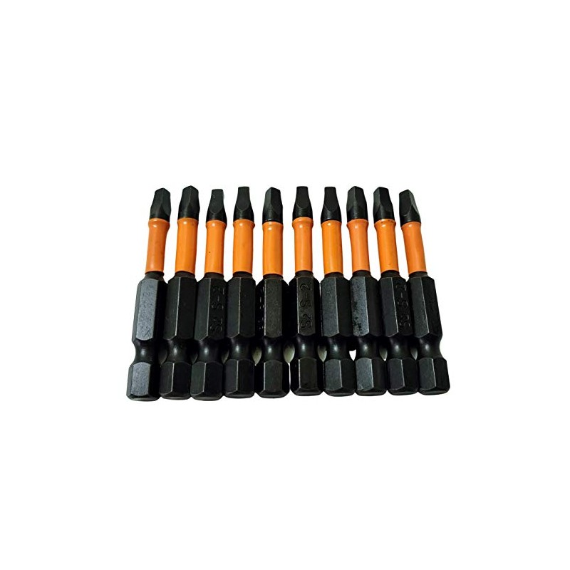 ORANGE TORNADO 10 Pack R2 2" Impact Rated Screw bits…