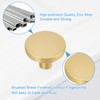 WEAVERBIRD 4PCS Brushed Gold Cabinet Knobs Round Dresser Drawer Knobs