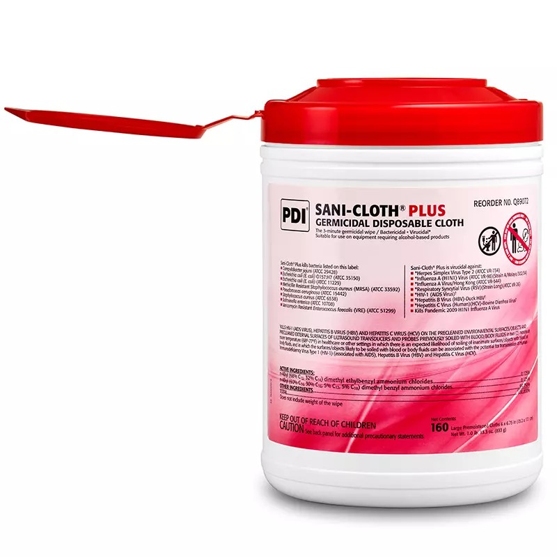 PDI Sani-Cloth Plus Germicidal Surface Wipe Pack - 160 Disposable