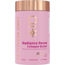 Nutriburst - Vegan Collagen Revive Gummies - Biotin (100µg), Hyaluronic Acid (100mg) + Vitamin C (80mg) - Support Natural Collagen Production, Healthy Hair, Nails & Bones - 60 Gummies 1 Month Supply, from UK