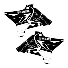 Unbranded Yamaha YZ125 YZ250 UFO Restyle retro shroud graphics black Free Shipping!