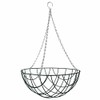 Gardens2you 2 x Traditional 14-inch Green Metal Hanging Baskets