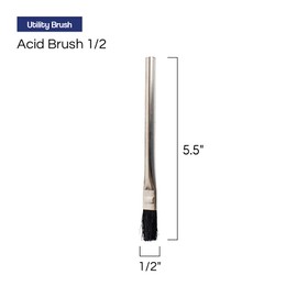 Pro Grade - Acid Brushes - 72 Count 1/2 Inch Boar Hair Acid Flux Brushes
