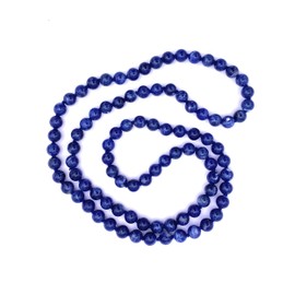 Gemstone Necklace Balls Size Approx. 8 mm Endless Knotted Length Approx. 80 cm Model Number 9997P, Gemstone, Sodalite