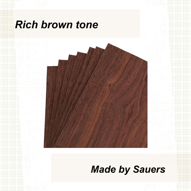 Walnut Veneer 8" X 8", 7-Piece