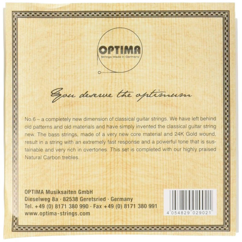 Classical Guitar Strings Set No. 6 24 Carat Gold Carbon