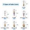 Glarks 40Pcs Car Air Conditioner Valve Core Schrader Valve Cores