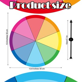 Xuhal 2 Set School Dry Erase Spinner Wheel Magnetic Rainbow Color Spinners Plastic Game Spinner with Writing Film and Arrows for Classroom Math Manipulatives Supplies Games