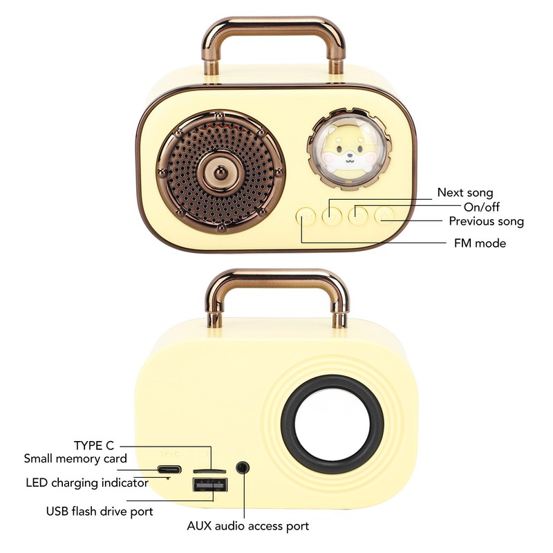 Bluetooth Speaker Mini USB Wireless Portable for Outdoor Car Cartoon
