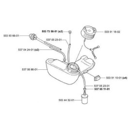 Husqvarna GAS fuel hose LINES Husqvarna 322 323 325 326 333 c e l