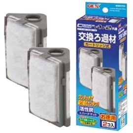 GEX Corner Power Filter 1 & 2 Common Replacement Filter Material, Economy Pack of 2
