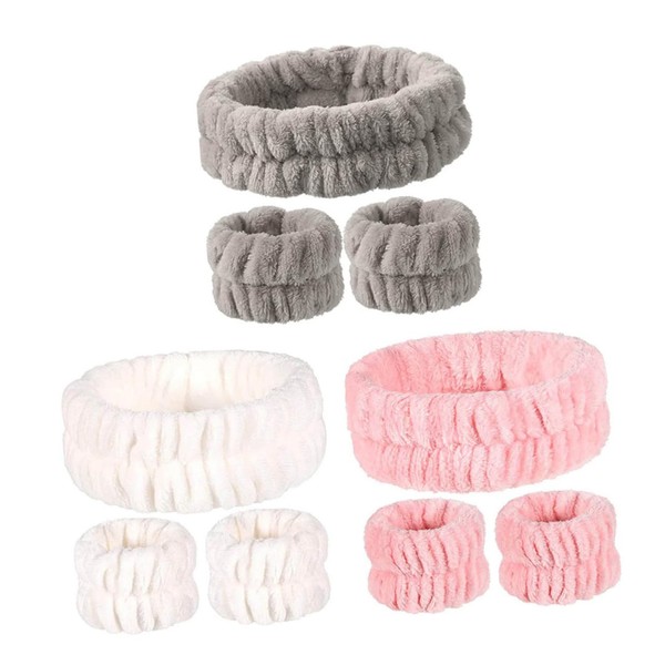 PACKOVE 1Set Comfortable Wrist Band Headband Spa Makeup Headbands Compact