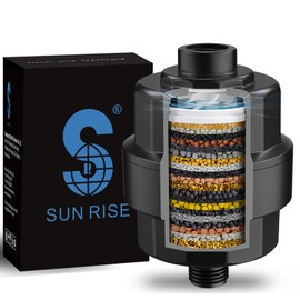 20-Stage Shower Filter-Shower Head Filter for Hard Water, with 1 Replaceable Cartridges, High Output Shower Water Filter for Removing Chlorine and fluoride,Black