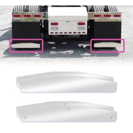 BLVD Mud Flap weights 1 Pair Stainless steel For Semi Trucks 24” X 4”