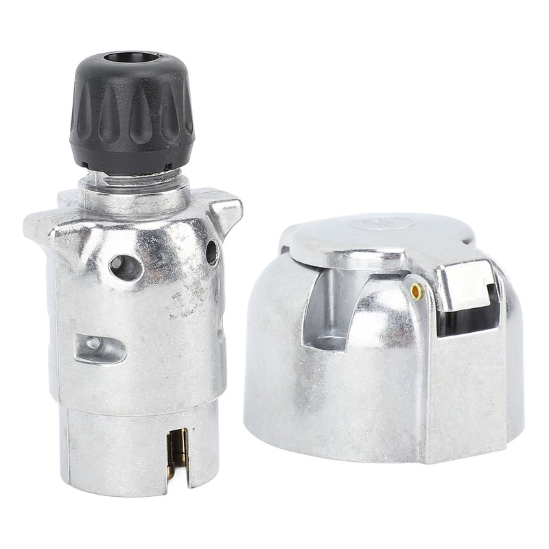 Trailer Plug Socket Kit Aluminum Alloy DC12V 7 Pin Plug