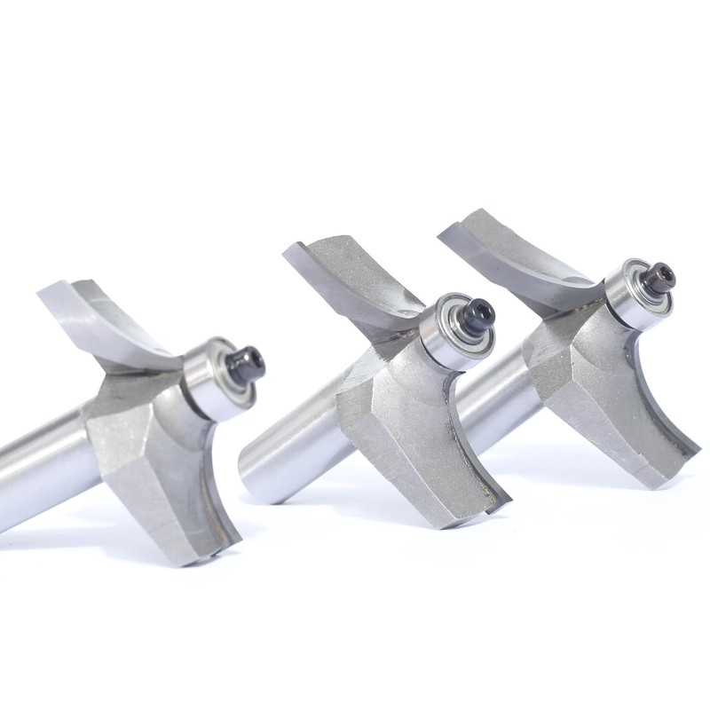 Akylin 3Pcs Table Edge and Handrail Router Bit,1/2 Inch Shank,