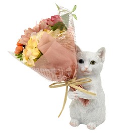 Maruwa Boeki CT Mignon Bouquet Cat Odd Eye 420867309 Approx. 3.4 x 4.2 x 5.9 inches (8.7 x 10.7 x 15 cm)