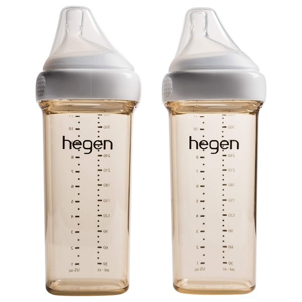 Hegen PCTO 330ml/11oz Baby Feeding Bottle PPSU with Teat(2-Pack)