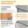 Zhongren 2.64 Gal Small Trash Can Clear Foldable Plastic Wastebasket