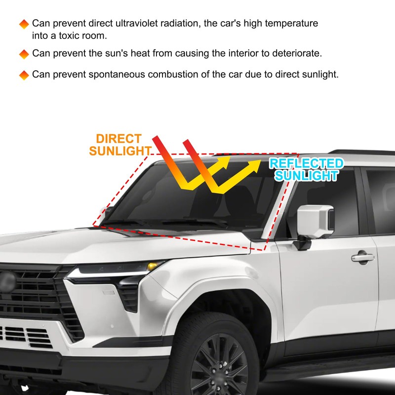 Bekantogy Car Windshield Sun Shade Fit Compatible with Le-xus GX