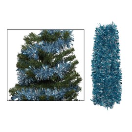 Simply Products 4M Chunky/Fine Cut Christmas Tinsel Garland Decoration (Ice & Silver)