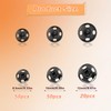 Fidqiog 120 Sets Snap Buttons, Black Metal 8.5/10/12mm in Three