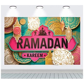 Eid Mubarak Party Banner Decorations Ramadan Mubarak Photography Banner Muslim Ornament Eid Al-fitr Culture Festival Sign Studio Banner Decoration (Yellow)