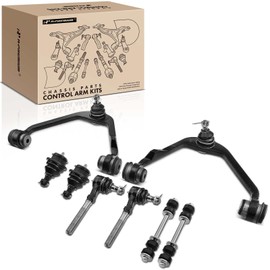 A-Premium Set of 8, Front Upper Control Arm Lower Ball Joint Outer Tie Rod End Sway Bar Links, Compatible with Ford F-150, F-150 Heritage, F-250, Expedition & Lincoln Navigator, Blackwood, RWD