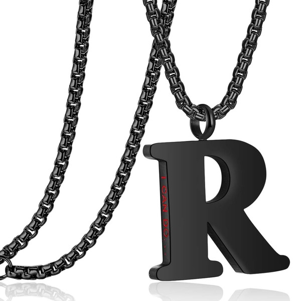 Rehoboth Initial Large Letter R Pendant Necklaces for Women Men