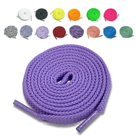 Actika Shoelaces Sneakers Shoelaces, 15 Colors Available, Made in Japan, 43.3 inches (110 cm), 0.3 inches (8 mm) Wide, Fashion, Fine, purple, 110