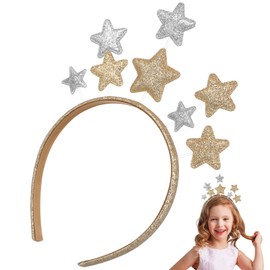 Healeved 1PC Christmas Star Headband Pentagram Headband Star Headpiece Tree Topper Headband Christmas Lovely Hair Headwear Holiday Festival Headdress Christmas Hair Accessories