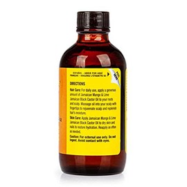 [MANGO JAMAICANO Y LIMA] TRATAMIENTO DE ACEITE DE CASTOR NEGRO ORGÁNICO PURO MANGO PAYA 4OZ