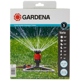 Gardena 1948-20 Vario Sprinkler, Round Shape, Gray/Orange