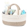 Maliton Baby Diaper Caddy Organizer, X-Large Cotton Rope, Rustic Style,