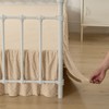 Tufted Dot Bed Skirt Queen Size,Ruffled Bed Skirt with Split