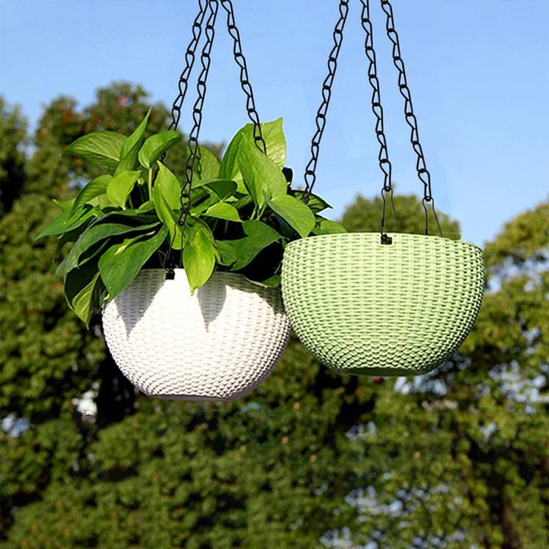 2Sets Hanging Basket Chains Hanging Flower Pot Chains, 3 Point