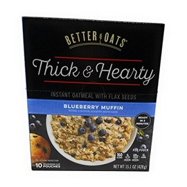 Better Oats, Blueberry Muffin Instant Oats, 15.1oz Box (Pack of 3)