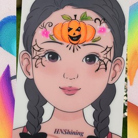 HNShining Face Painting Board,Face Paint Practice Board,Reusable Painting Exercise Template,Makeup Painting Tool