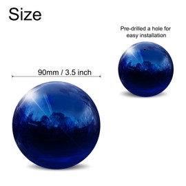 uxcell Gazing Globe Decor Ball 3.5 Inch 90mm Reflective Garden Sphere Polished Hollow Ball, Seamless Stainless Steel Gazing Ball, Smooth Mirror Globe for Garden Home Decor, Sapphire Blue