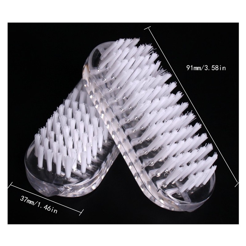 Andux Zone Clear Plastic Hand Brush & Nail Cleaning Brush