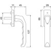 Hoppe London, rotational tilt window handle, 7/32 Al F1 –