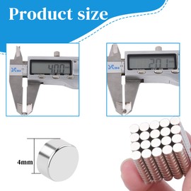 Aenienoe Pack of 200 Magnets Small Magnets Strong Neodymium Magnets Mini 4 x 2 mm Round for Notice Board Magnetic Board Fridge Whiteboard Craft Photos Strong Magnets