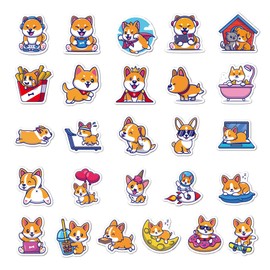 Lovely Dog Stickers for Teens Boy Girls Kids|50 Pcs|Cute Waterproof Vinyl Pet Stickers for Laptop Computer Phone Tablet Luggage Flasks Car Water Bottle Bike,Cartoon Animals Stickers Decals Pack(Dog)