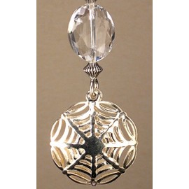 Divine Crystal and Silvery Victorian Spider Web Light Chain/Fan Pull Chain