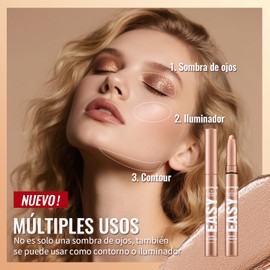 6PCS Barra de Sombra de Ojos Impermeable, Set de Lápices de Ojos Multicolor, Aplicación Duradera y Sin Esfuerzo, Sombra en Barra en Barra en Tonos Naturales y Brillantes, Regalos para Mujer