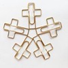 Golden Cross Shaped Pen Clips - 10 Pack, Pen Clip