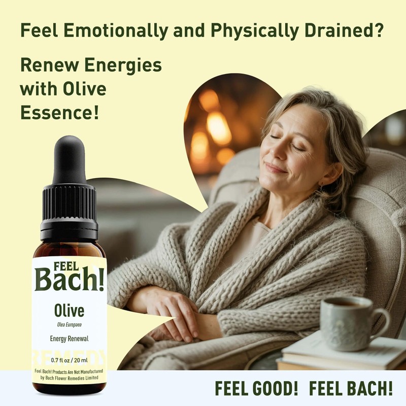 Feel Bach! Natural Homeopathic Remedy - Olive Dropper Flower Essence