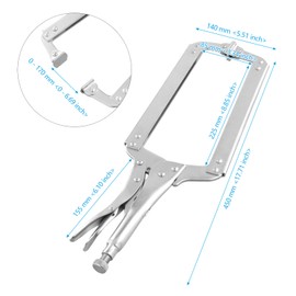 4 PCS 18 Inches C-clamp Locking Pliers with Swivel Pads, Locking Clamp Pliers, Welding Clamps for Wood Working and Welding