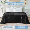 bedsmile Seersucker Cooling Comforter King Size, Q-Max 0.45 Reversible Cooling